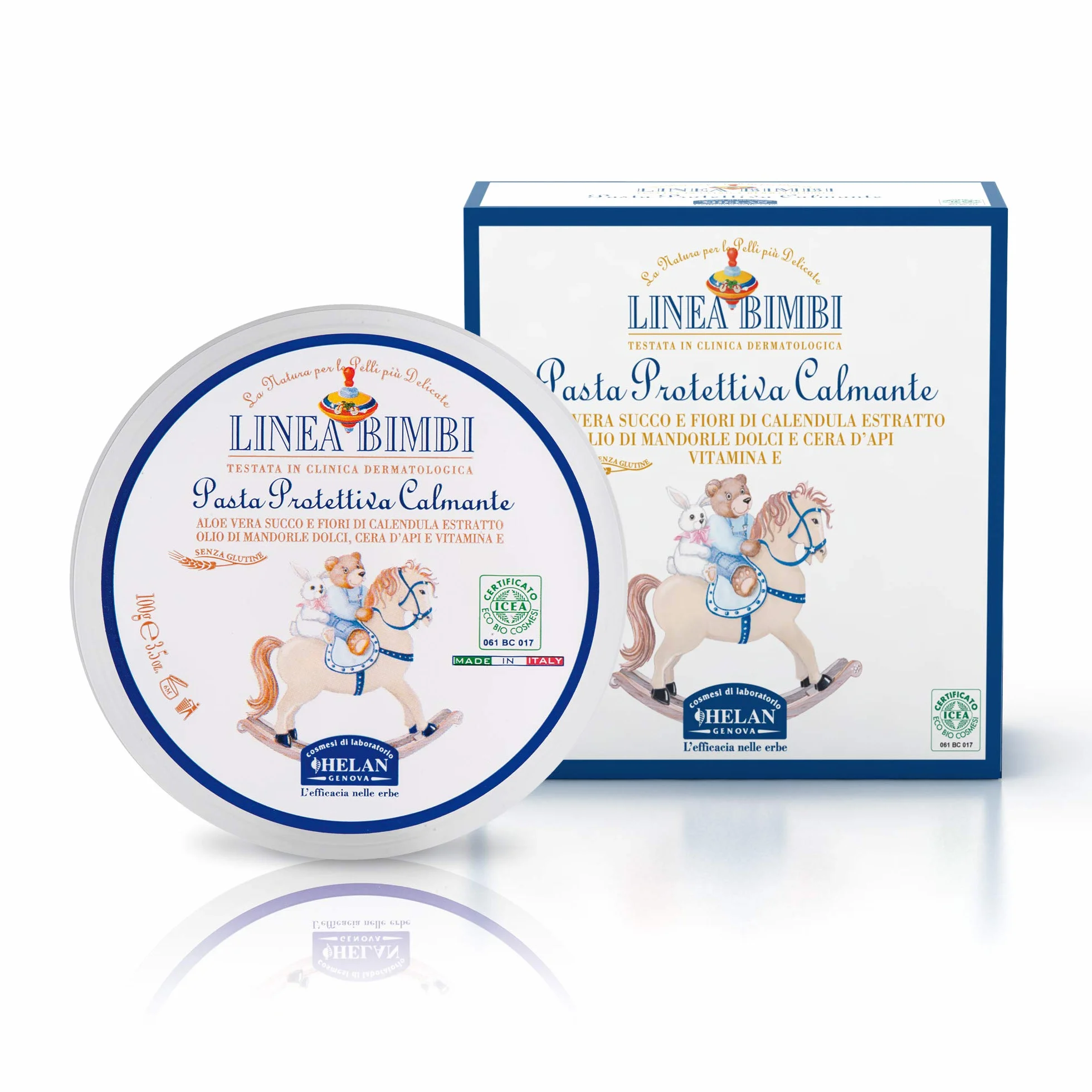 Helan, Linea Bimbi - Dolce Benvenuto Set Neonato con Shampoo Bagnoschiuma 250ml, Amido di Riso Bagnetto 75gr, Salviette 60Pz, Crema Cambio Pannolino 100gr, Crema 100ml
