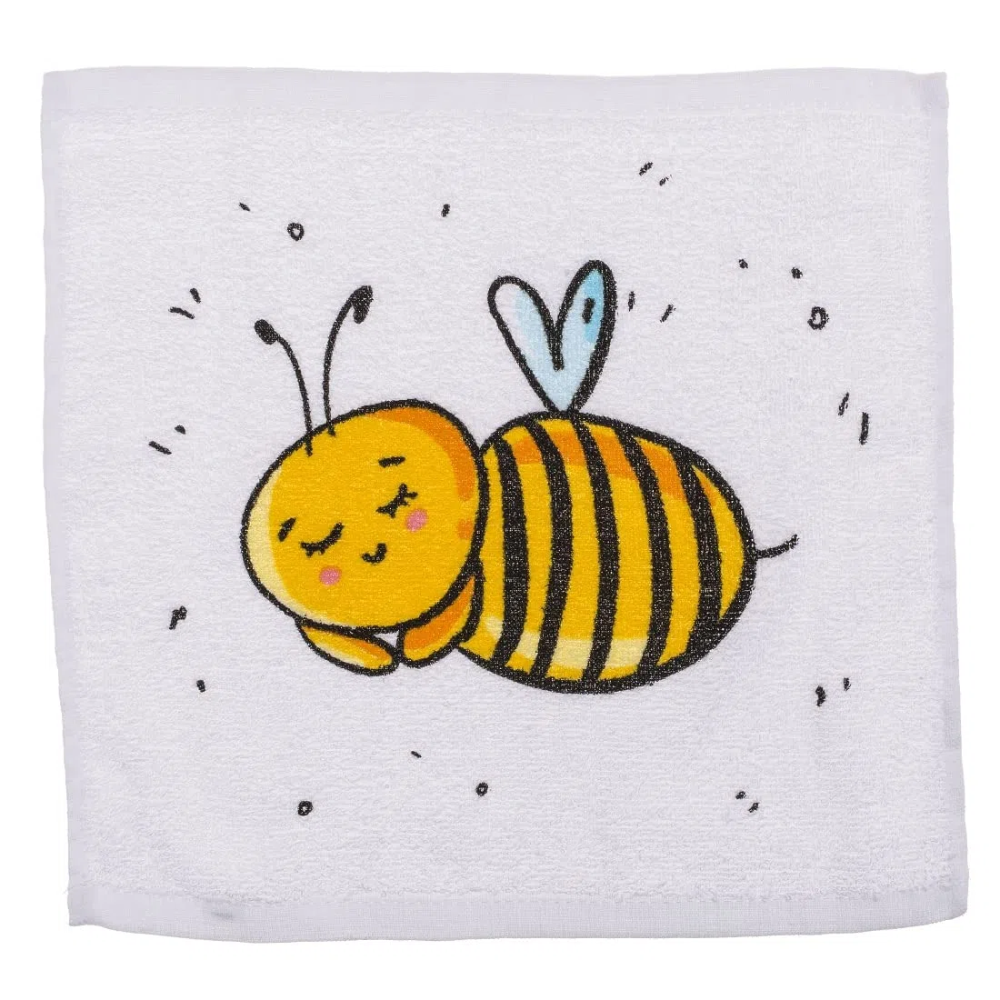 Bada Bing Set di 12 asciugamani magici a tema ape – Guanti magici in cotone con gancio, asciugamano magico per bambini, circa 30 x 30 cm, 4 scomparti, regalo di compleanno