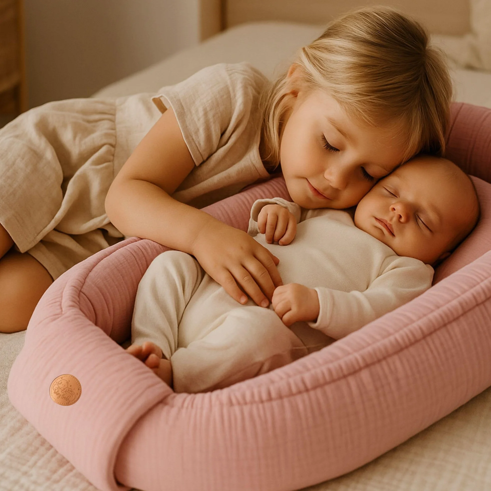 Mussola Riduttore lettino neonato 90x50 cm baby nest trasportabile nido culla antisoffoco Salvia