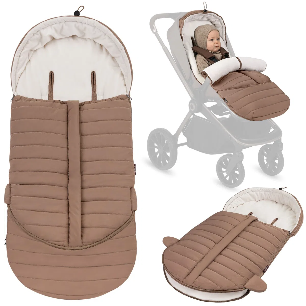 Lionelo Oli Sacco A Pelo Passeggino Invernale Universale Per Passeggino E Navicella, Cinture A 5 Punti, Impermeabile, Caldo, Cerniera, Lavabile In Lavatrice, Imbottitura Anallergica, 101 x 45 cm