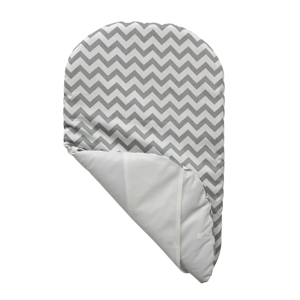 Topponcino Montessori Sfoderabile, Collezione "Pure Colors" con Fodera in Puro Cotone e Poliestere Antibatterico (ZigoZago Grigio)