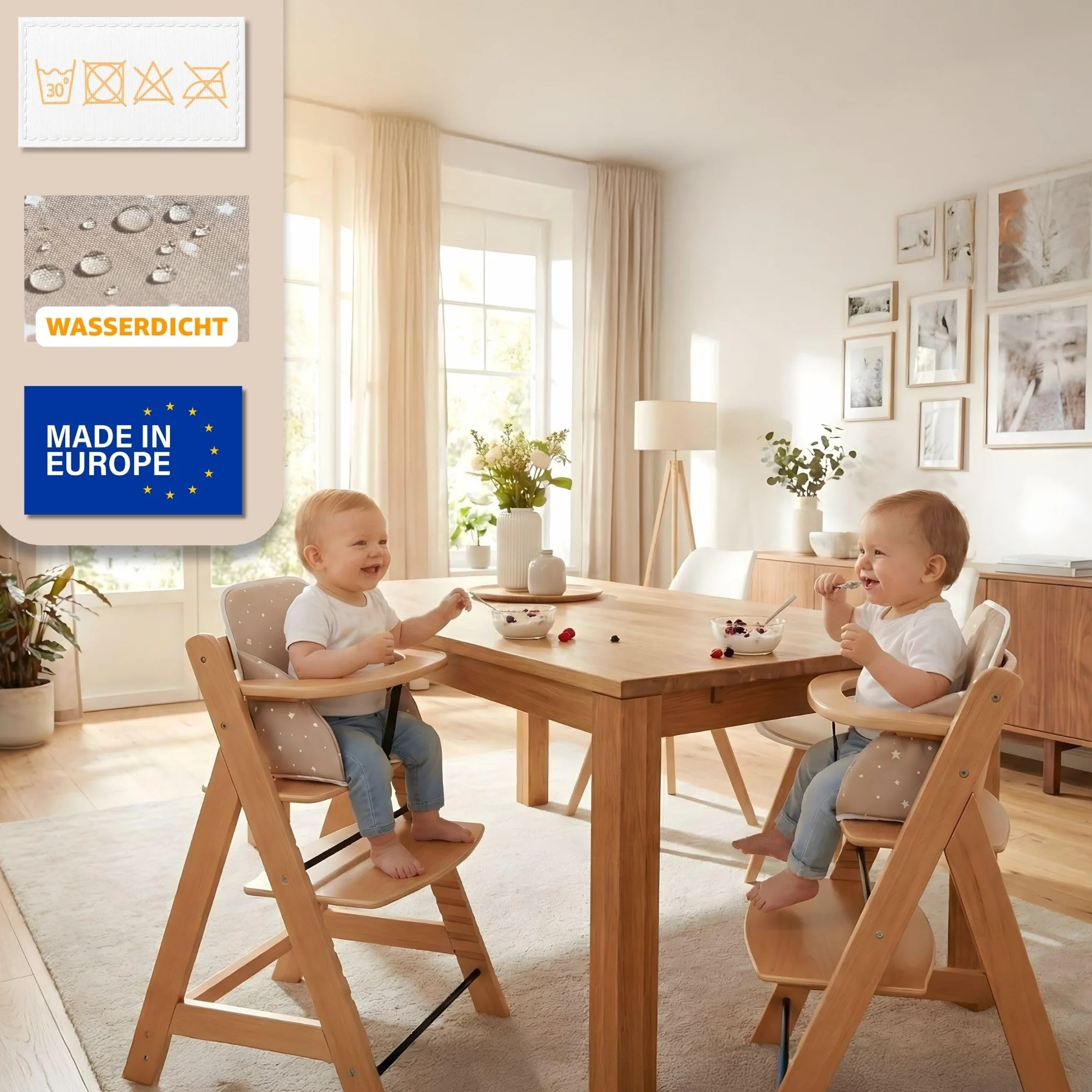 Copri seggiolone pappa universale impermeabile per Hauck Stokke bambino cuscino imbottitura