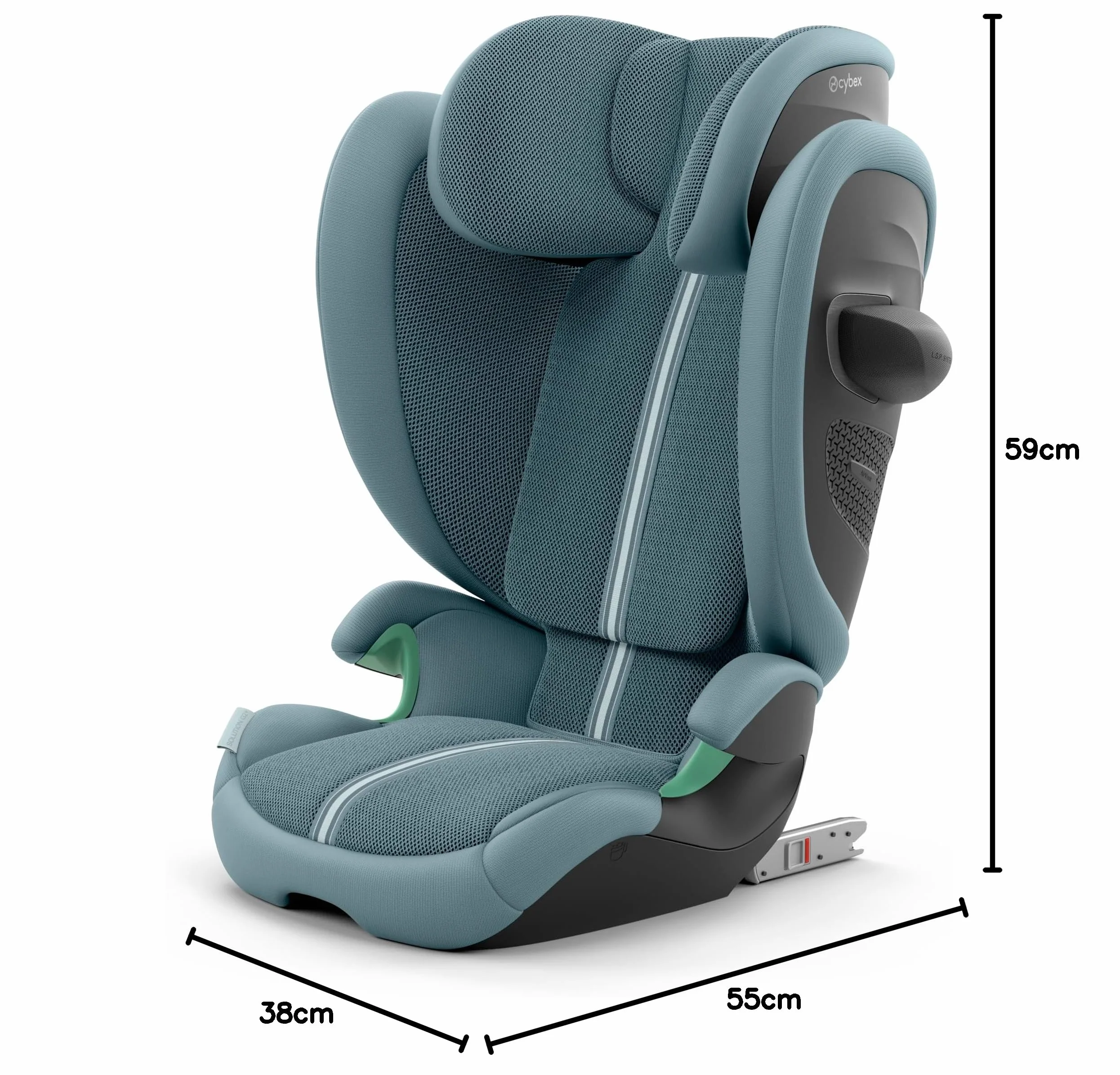 Cybex Solution G2 Plus/Stormy Blue-light blue PU1, Blu tempestoso, Soluzione G2, Plus