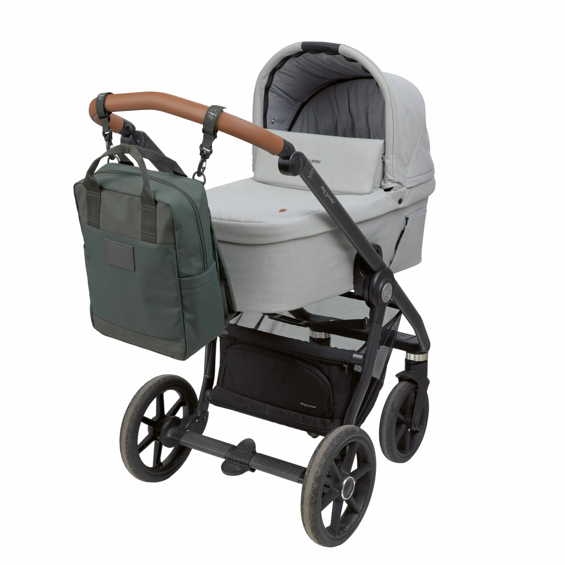LÄSSIG Zaino fasciatoio Borsa fasciatoio Zaino con fasciatoio, attacco per carrozzina, portabiberon Prodotto in modo sostenibile/GRE Vividal Backpack
