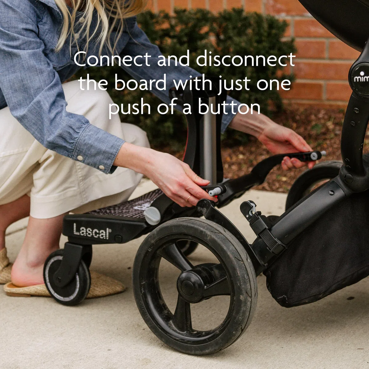 Lascal BuggyBoard Maxi, Pedana passeggino universale compatibile con quasi tutti i modelli di passeggini, Pedana buggy board per bambini di 2-6 anni (22 kg), nero