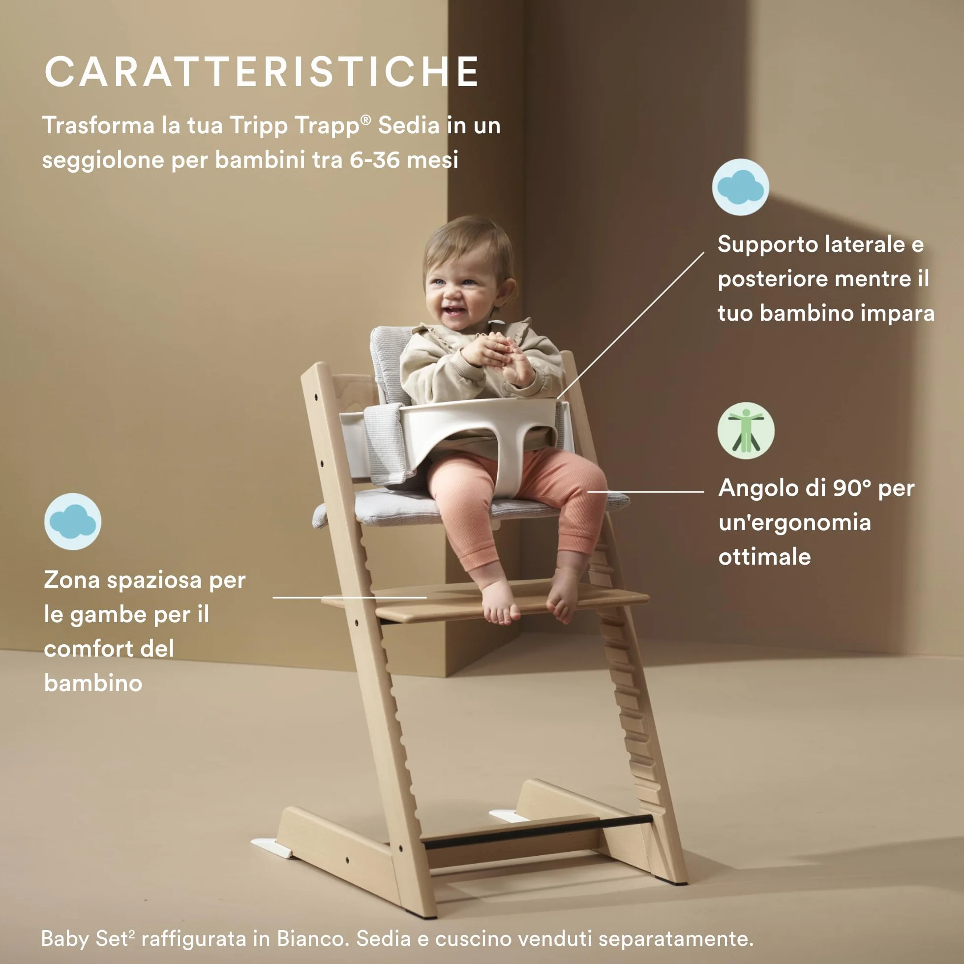 Stokke Tripp Trapp Baby Set 2 Glacier Green Seggiolone 6-36 mesi