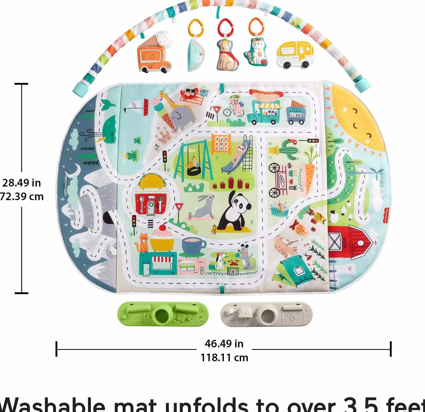 Fisher-Price Palestrina Gigante della Città 2 in 1 con Musica Luci e 7 Giochini Giocattolo per Neonati 0+ Mesi GJD41