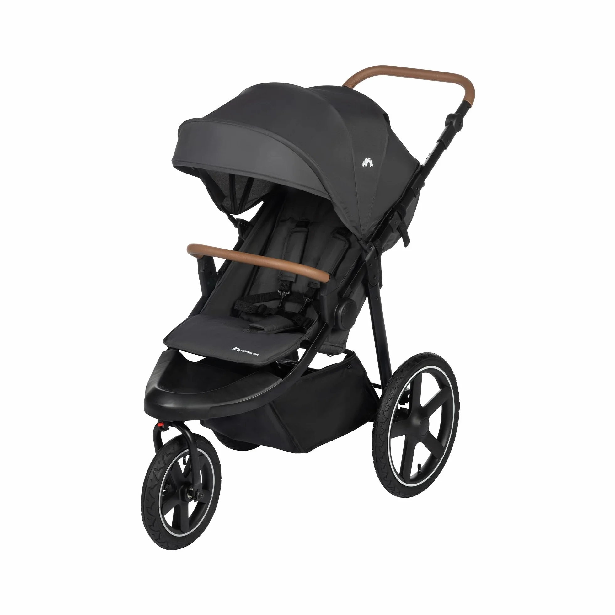 Bebeconfort Cloudy Passeggino Ruote Grandi, 0-4 anni (max.22kg), Reclinabile e Pieghevole, Chiusura Rapida, Corsa 3 Ruote Fuori Strada, Maniglione Regolabile, Mineral Graphite