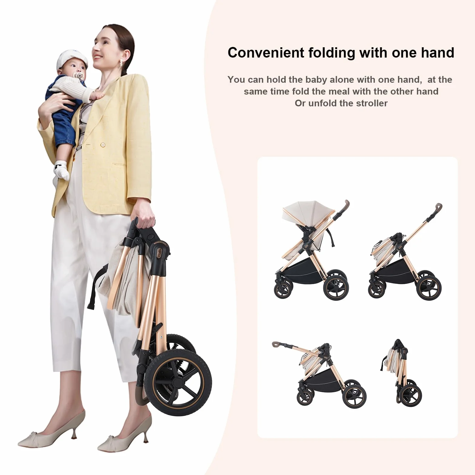 BEBBY passeggino trio 3 in 1 cittadino pieghevole lusso D2-DEEPGREY H2-D
