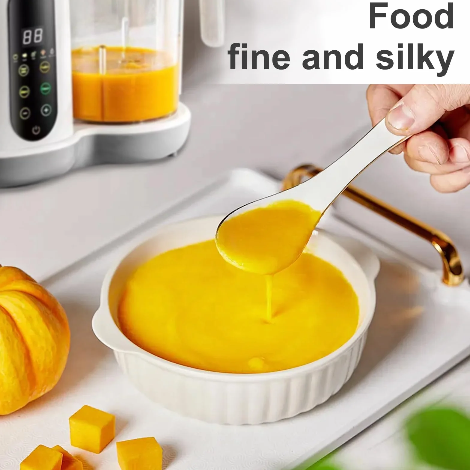 Cuocipappa 4 in 1 Robot da Cucina Multifunzione, Cottura e Tritatura Automatica, Touchscreen