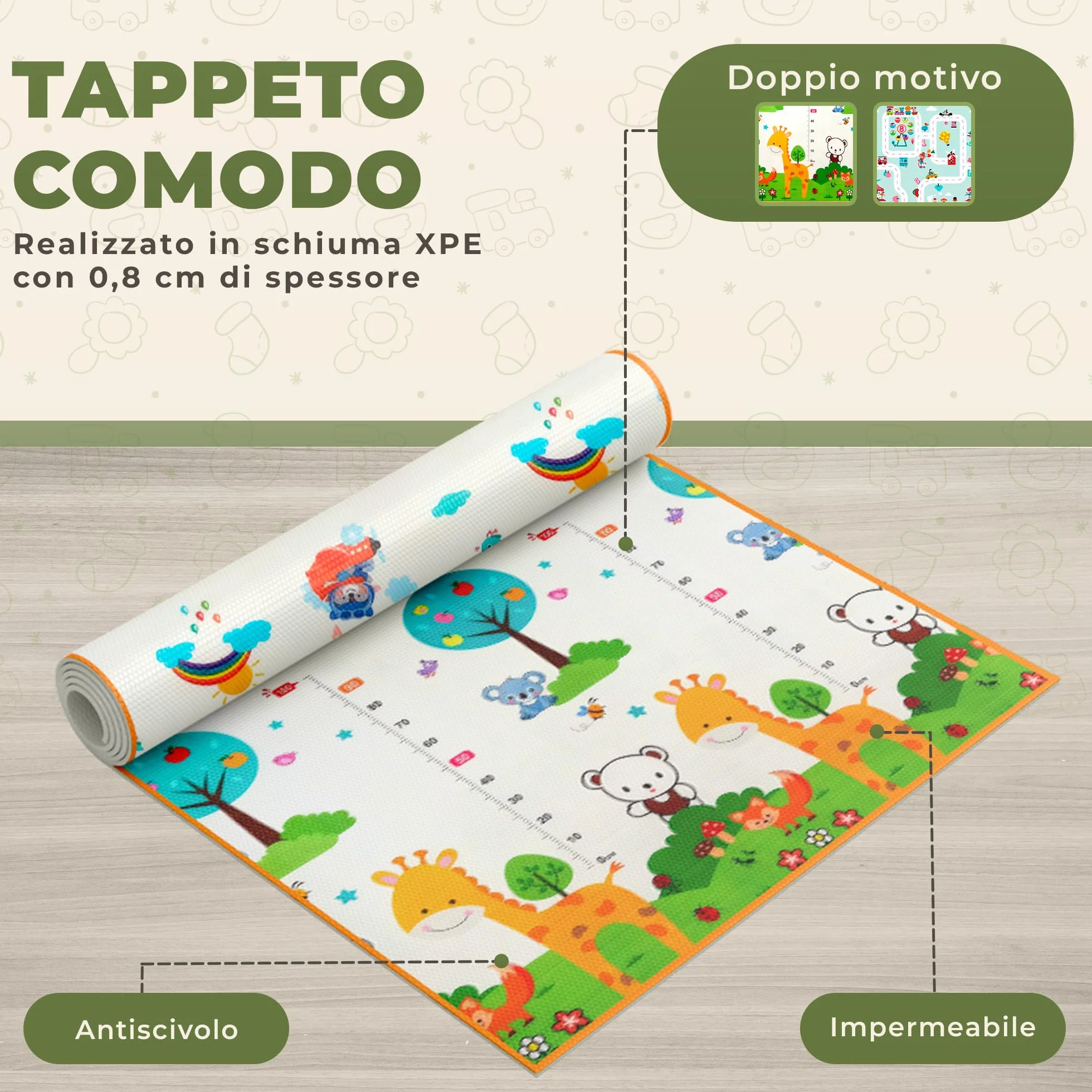 JUPPLIES Box Bambini 120×120 cm Recinto Gioco per Neonato 6-24 Mesi Rete Traspirante 360° Grigio con materassino