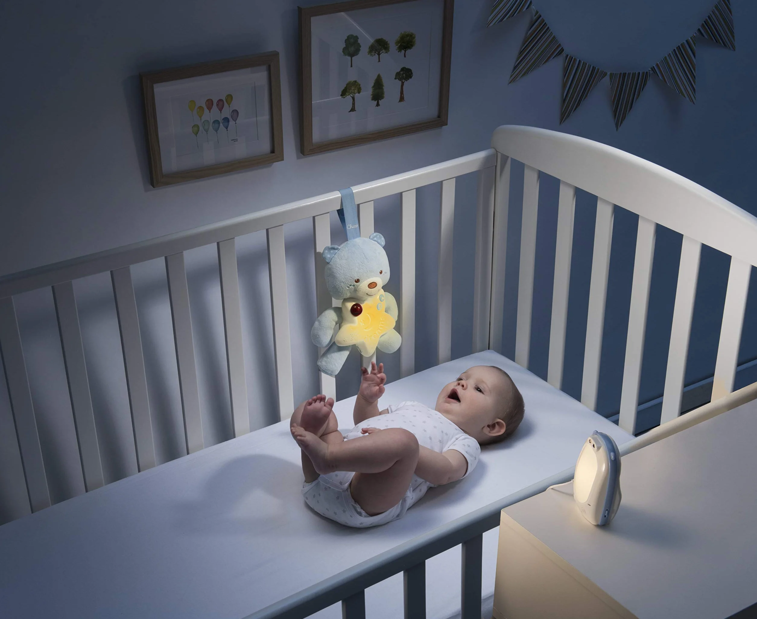 Chicco Baby Monitor Goodnight Friends Bimbo, Azzurro