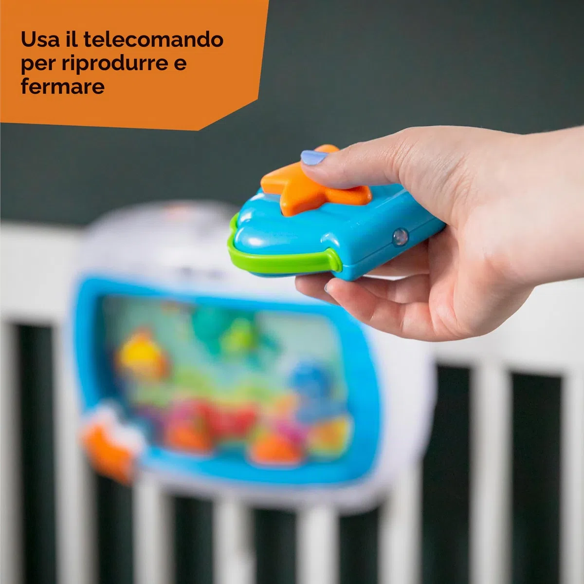 Baby Einstein Sea Dreams Soother – Rumori Bianchi per Neonato con Luci e Suoni Marini, Acquario Bebè Giocattolo da Culla con Controllo Remoto e Luce Notturna Rilassante, 0+ Mesi