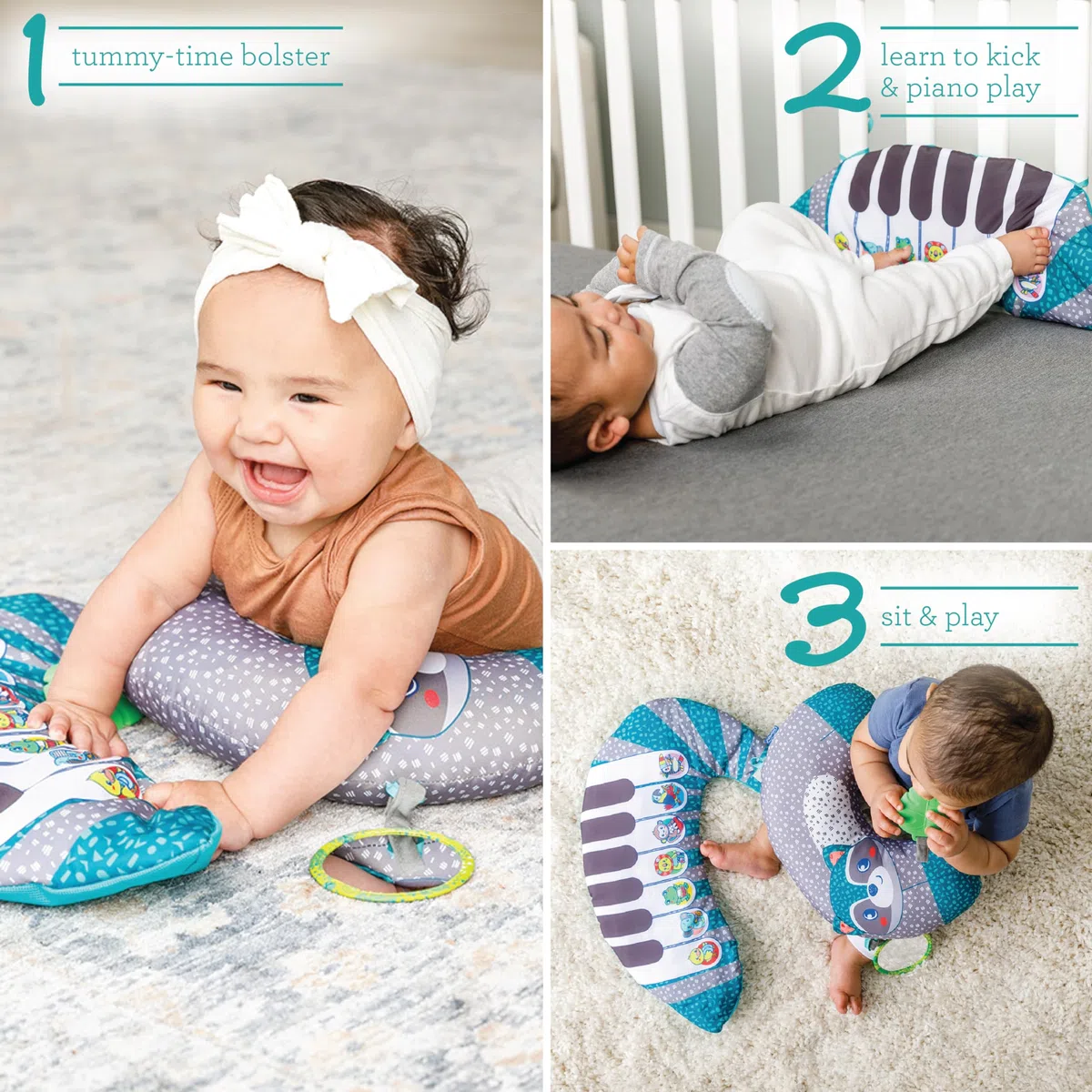 Infantino 3-in-1 Tummy time Pillow and Piano