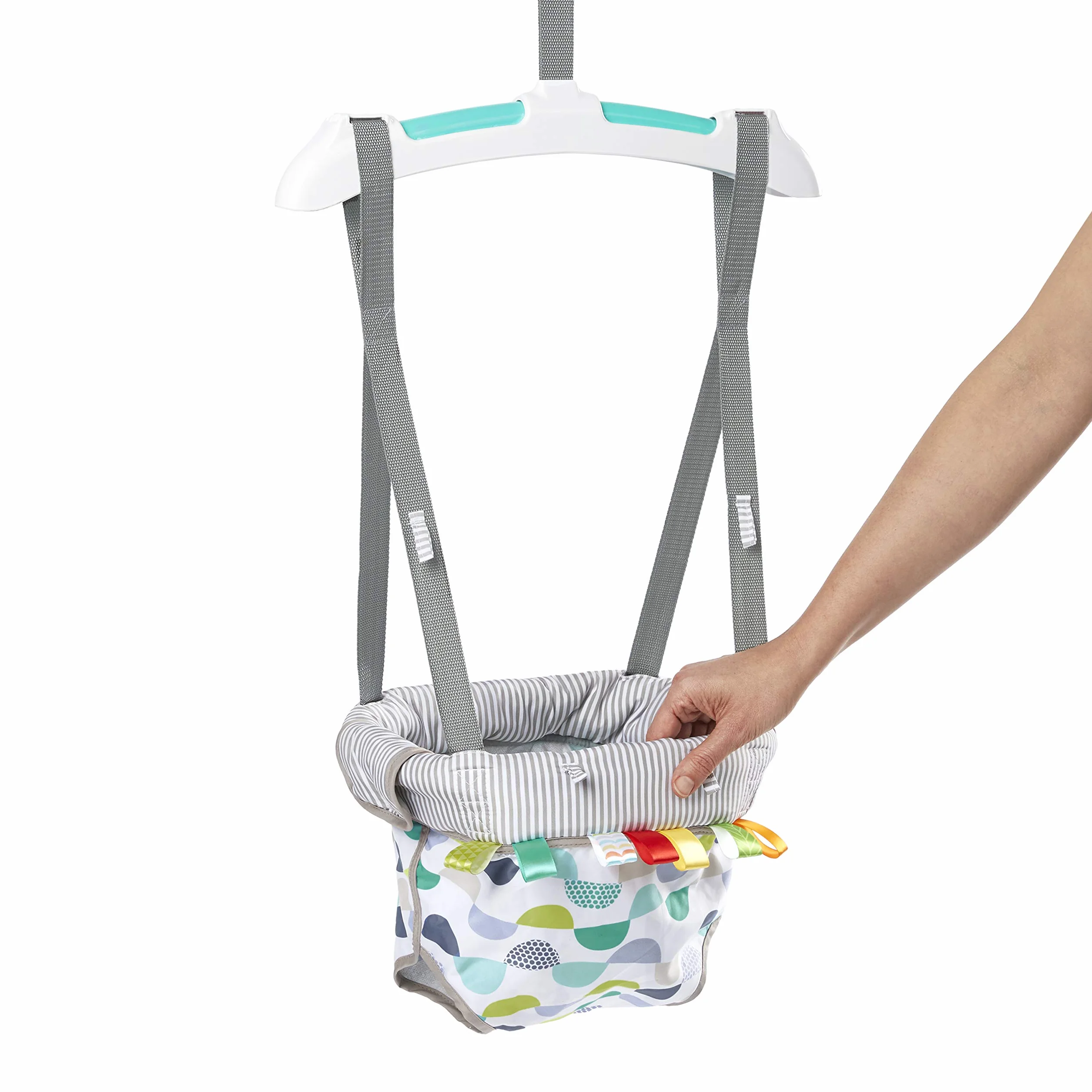 Bright Starts, Playful Parade Door Jumper Per Bambini Con Cinghia Regolabile, Multicolore, Dai 6 Mesi In Su