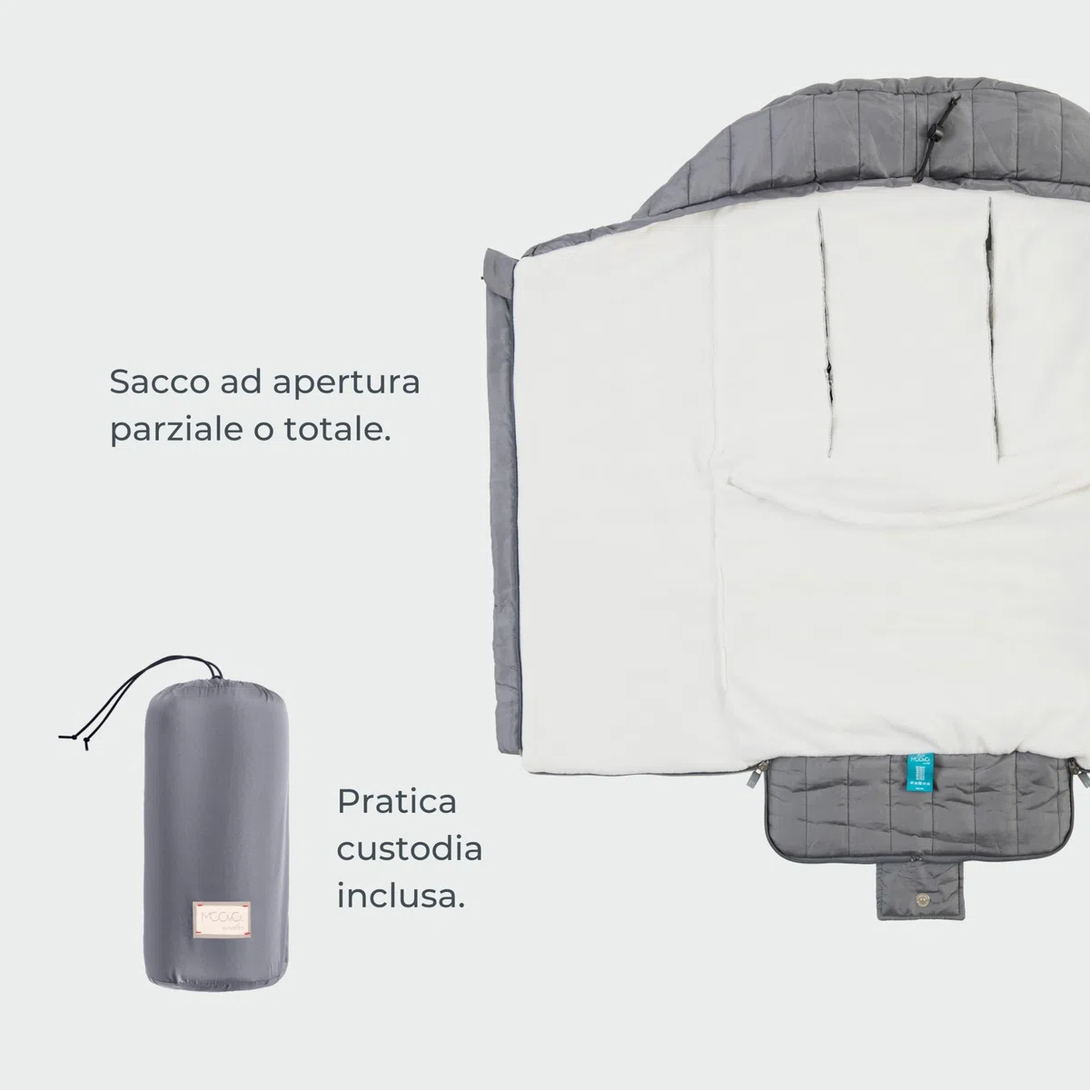 Nuvita Moovo 9658 Junior Slender | Sacco universale per passeggino | Massima Protezione dal Freddo da 6 a 36 Mesi (100cm) |Ultra Sottile, Leggero e Protettivo fino a -10°C | Pistacchio