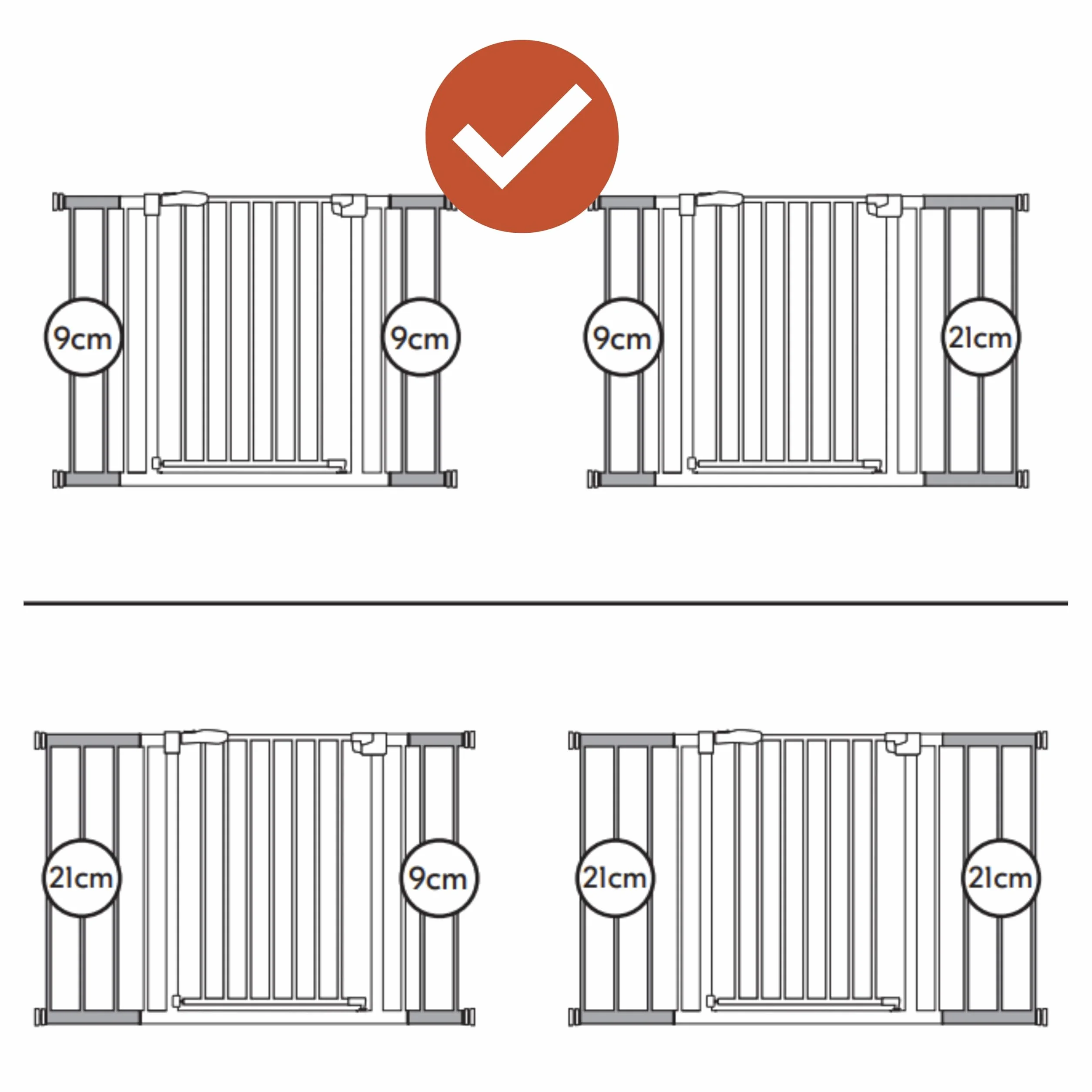 Hauck Open N Stop 2 Cancelletto per Bambini e Cani Larghezza Regolabile 75-80 cm Alto 77 cm