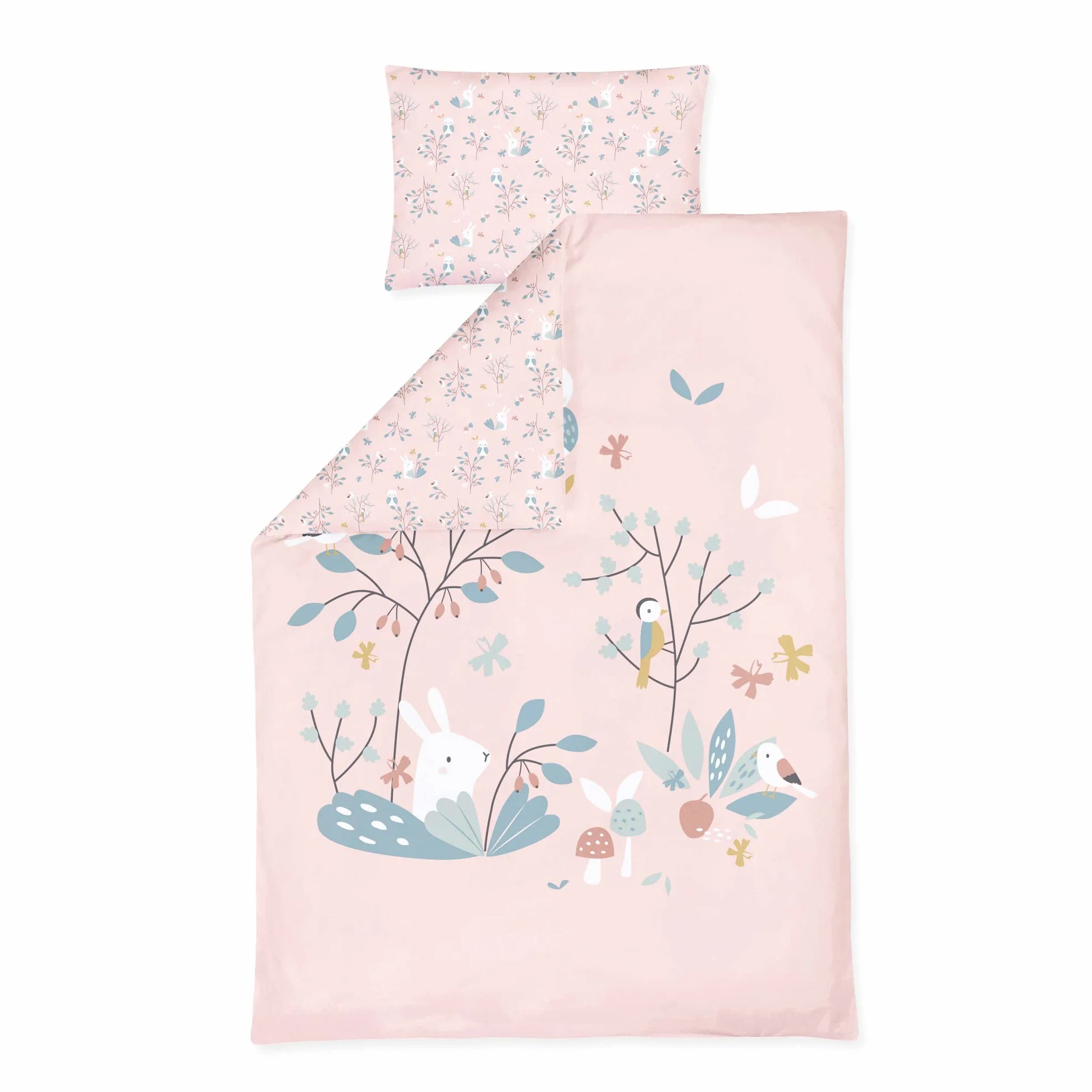 Julius Zöllner Biancheria da letto per bambini, 100% cotone, standard 100 by OEKO-TEX, made in Germany, dimensioni: 100 x 135 + 40 x 60 cm, colore: Rosalie