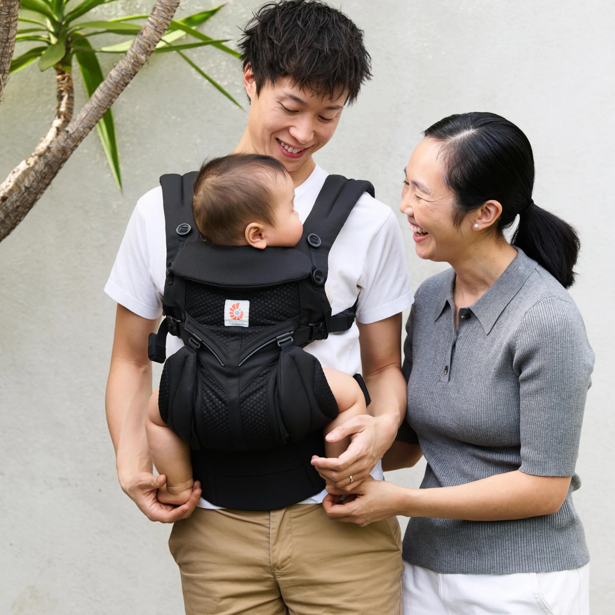 Ergobaby Omni 360 Cool Air Mesh Marsupio Neonati Ergonomico 0 36 Mesi, 4-in-1 Zaino Porta Bebe Traspirante, Onyx Black