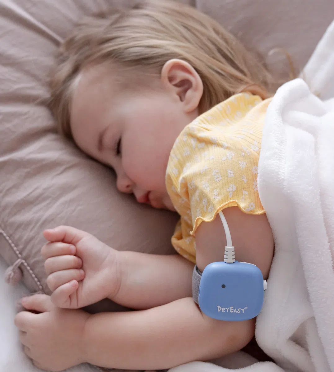 DryEasy 2 Allarme per enuresi notturna (versione avanzata) con batteria ricaricabile e resistente all'acqua