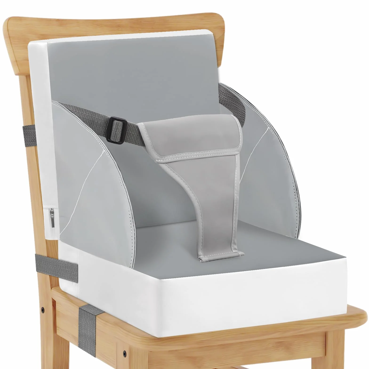 Cuscino Rialzo Sedia per Bambini 3-Punto Cintura PU Impermeabile Portatile con Cinture