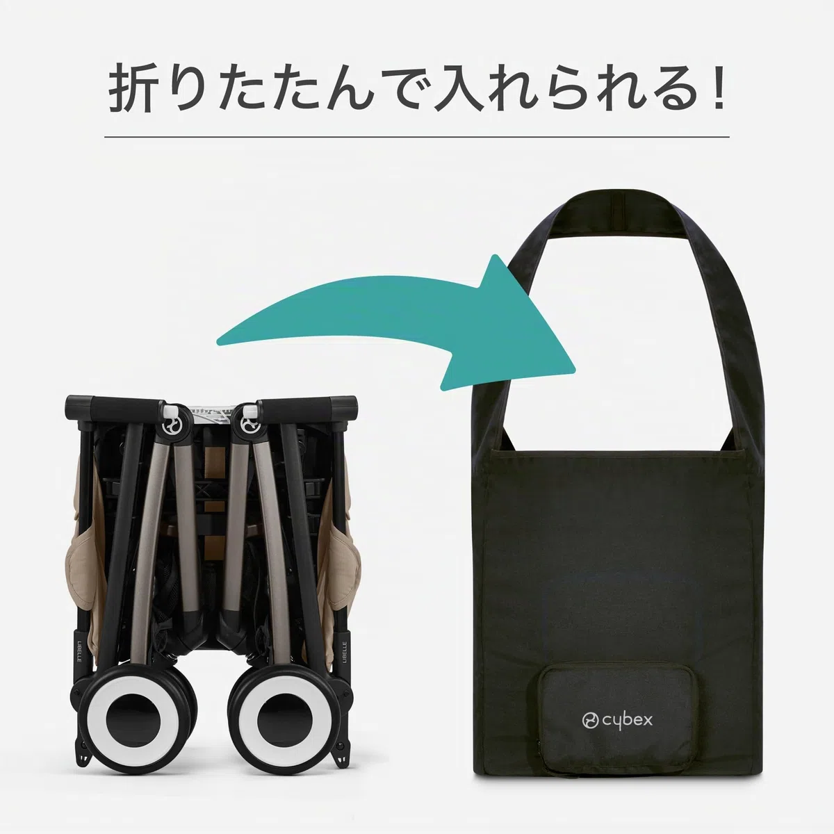 CYBEX Gold Borsa da Viaggio per Passeggino Libelle, Nero