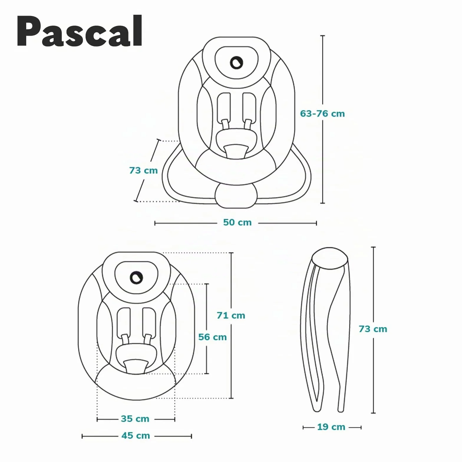 Lionelo Pascal Sdraietta neonati 0-9 kg Dondolo per bambini portatile e pieghevole, Culla 12 Melodie Giocattoli Regolazione dello schienale Vibrazioni Cinture a 5punti Materiale sfoderabile (Grigio)