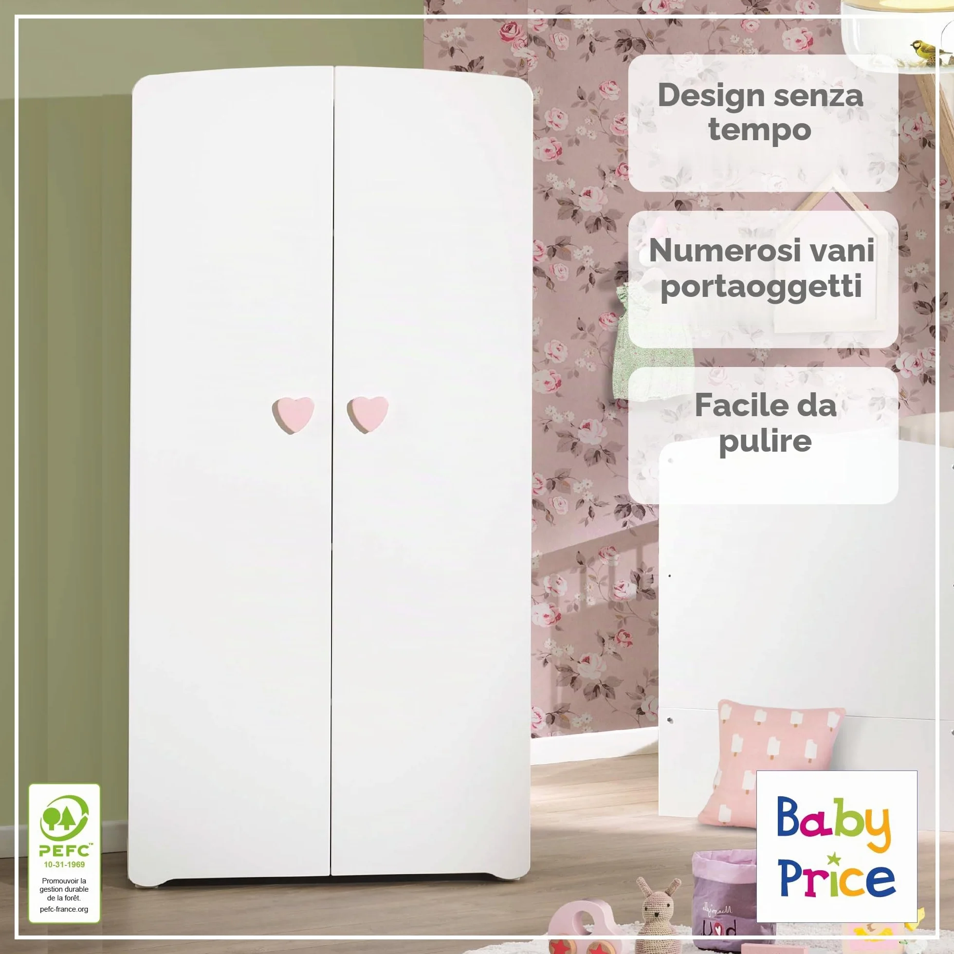 BABY PRICE Armadio bambino 2 ante