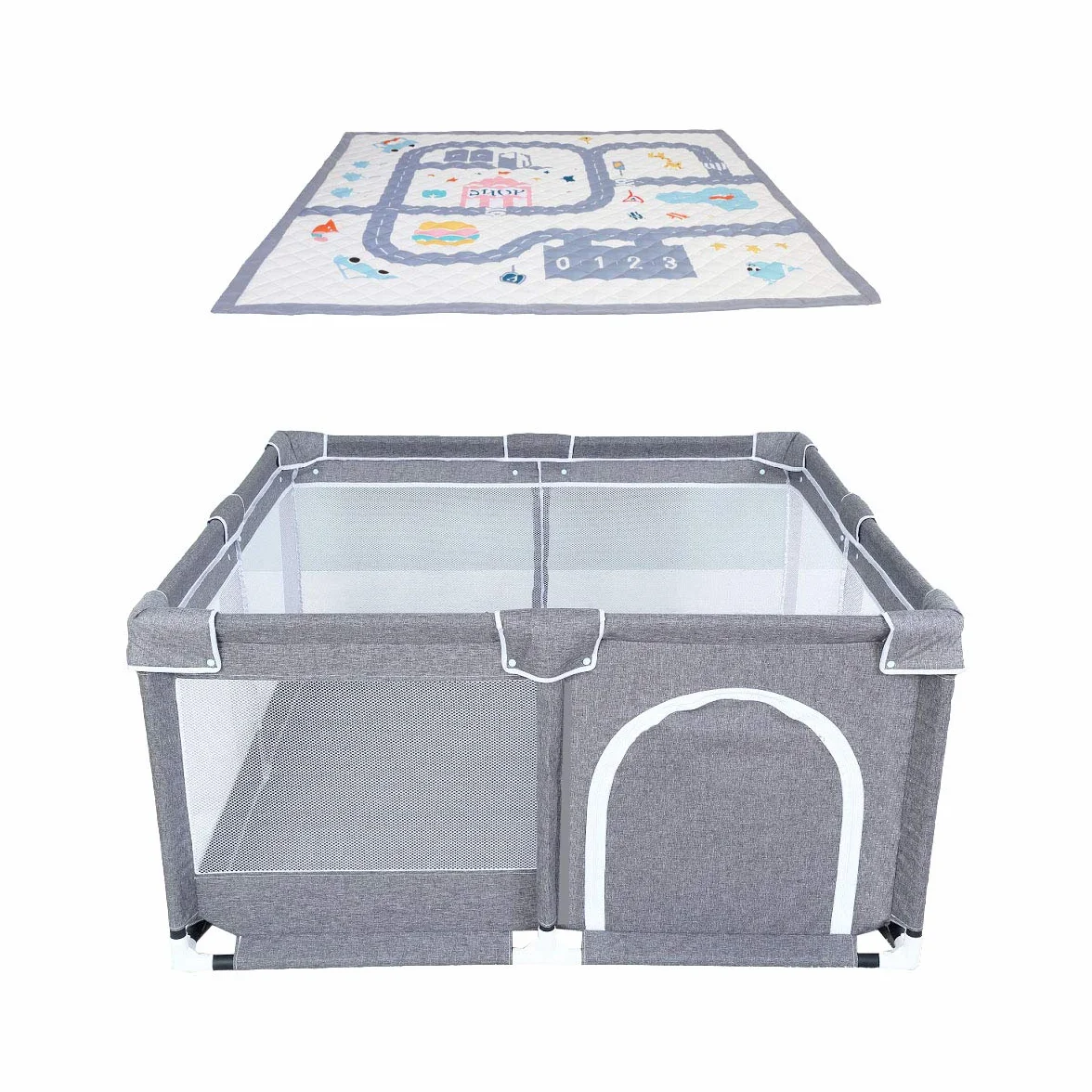 Star Ibaby Box Bambini Pieghevole, Lettino Neonato da Viaggio Morbido, Lettino da Campeggio per Bambini Anti Scivolo, Lettino Neonato Portatile Sicuro e Antiribaltamento, Facile da Piegare/Assemblare