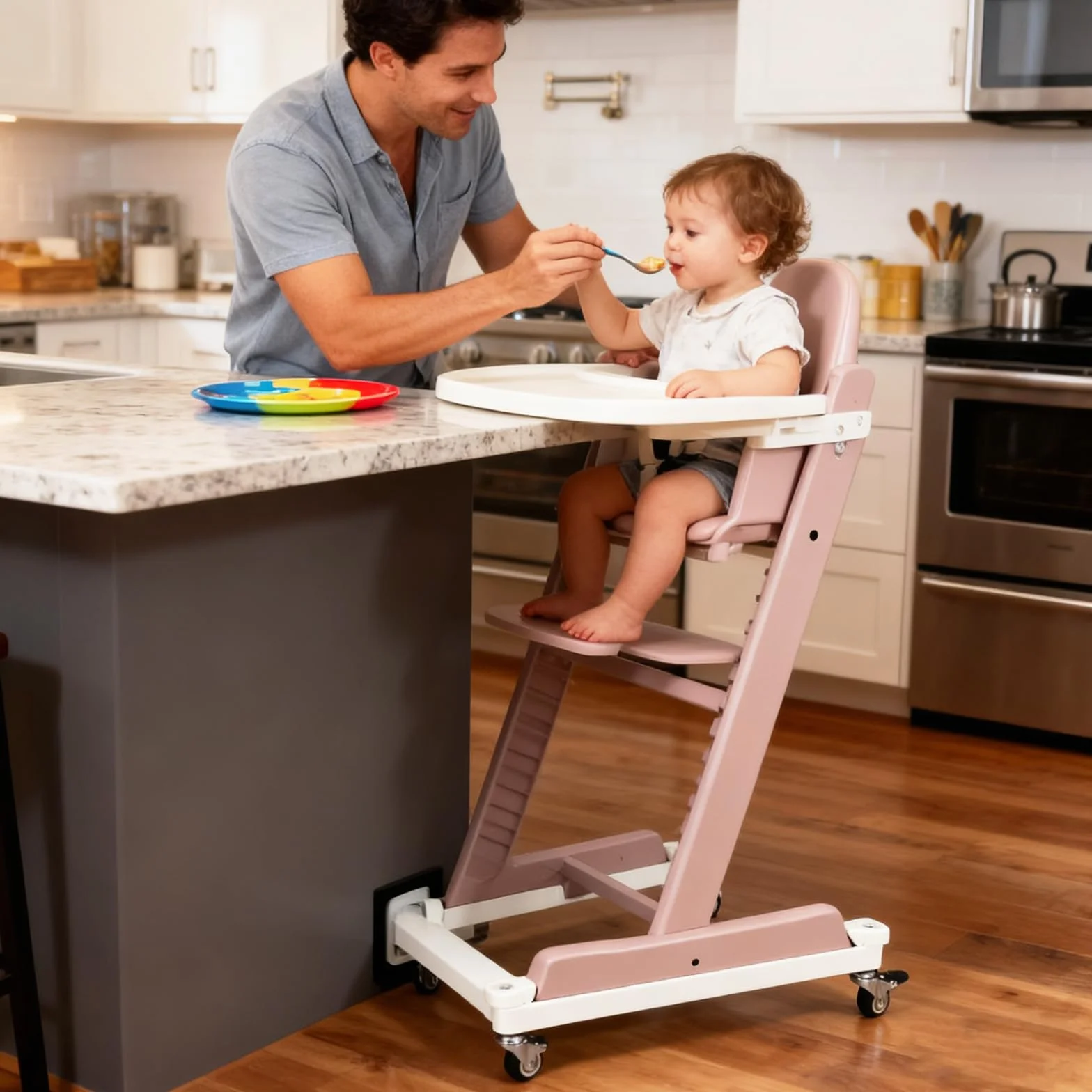 Ruote Compatibili Con Seggiolone, Rotelle Ruote Adatte Al Seggiolone Per Stokke Tripp Trapp Con Blocchi Di Sicurezza Rotelle Per Pavimenti Duri Lisce E Silenziose Per Ogni Pavimento