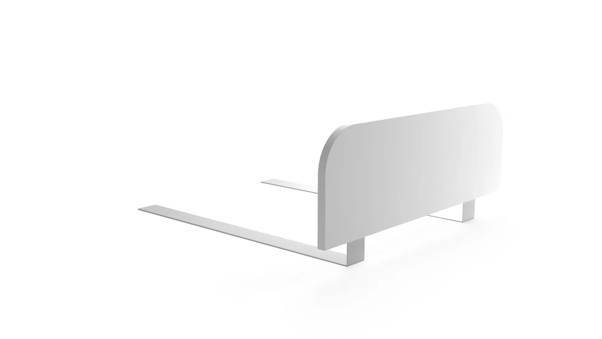 Sponda Letto Bambini 60x20 cm – Bianco – Protezione Anticaduta Stabile Senza Forature – Sponda Letto in Laminato – Facile da Montare sotto Il Materasso