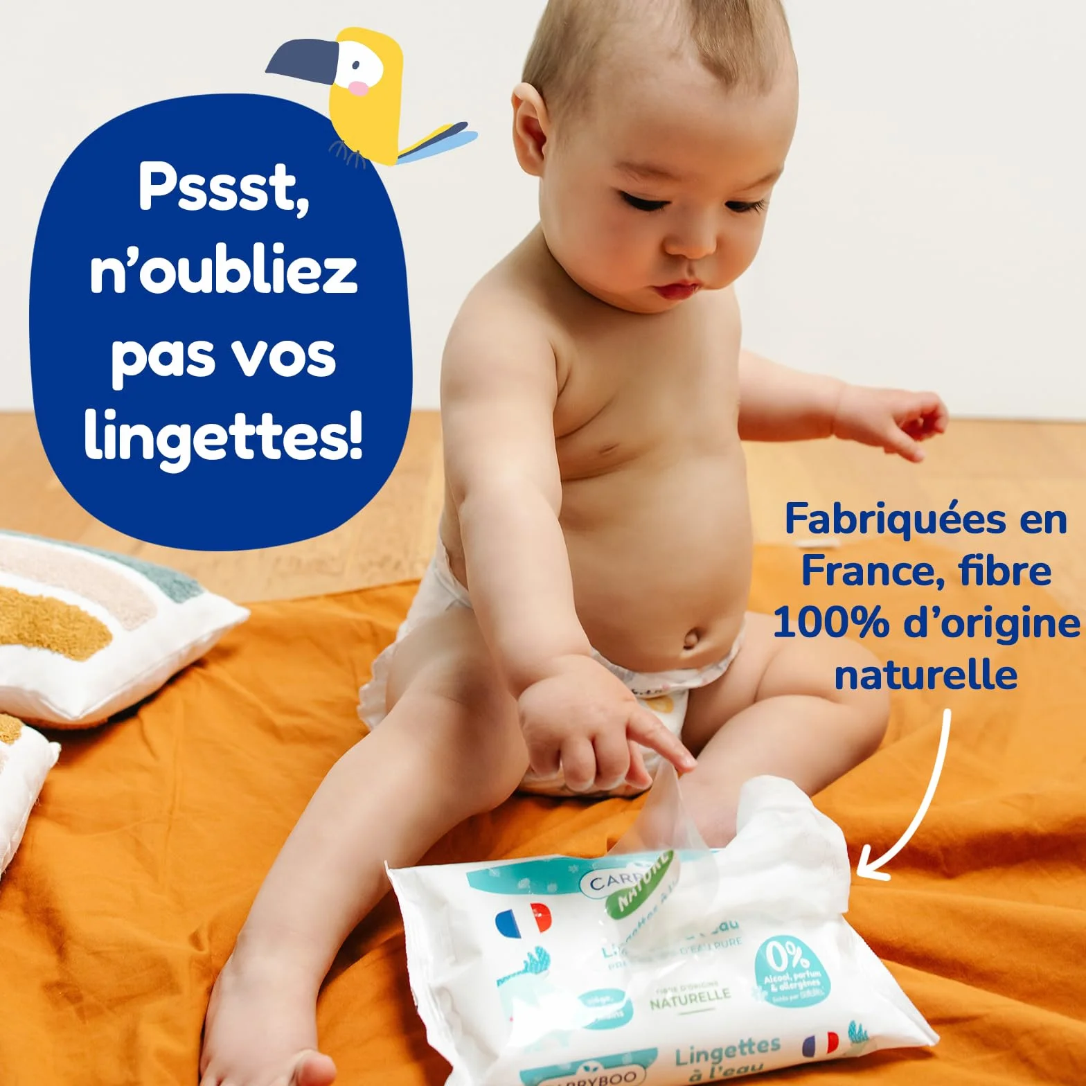 CARRYBOO - Piazza cotone bambino - 100% biologico - Pelle normale e sensibile - Set di 6 - Ultra morbido e resistente - Ipoallergenico - Sbiancato senza cloro - Per tutta la famiglia - Confezione di