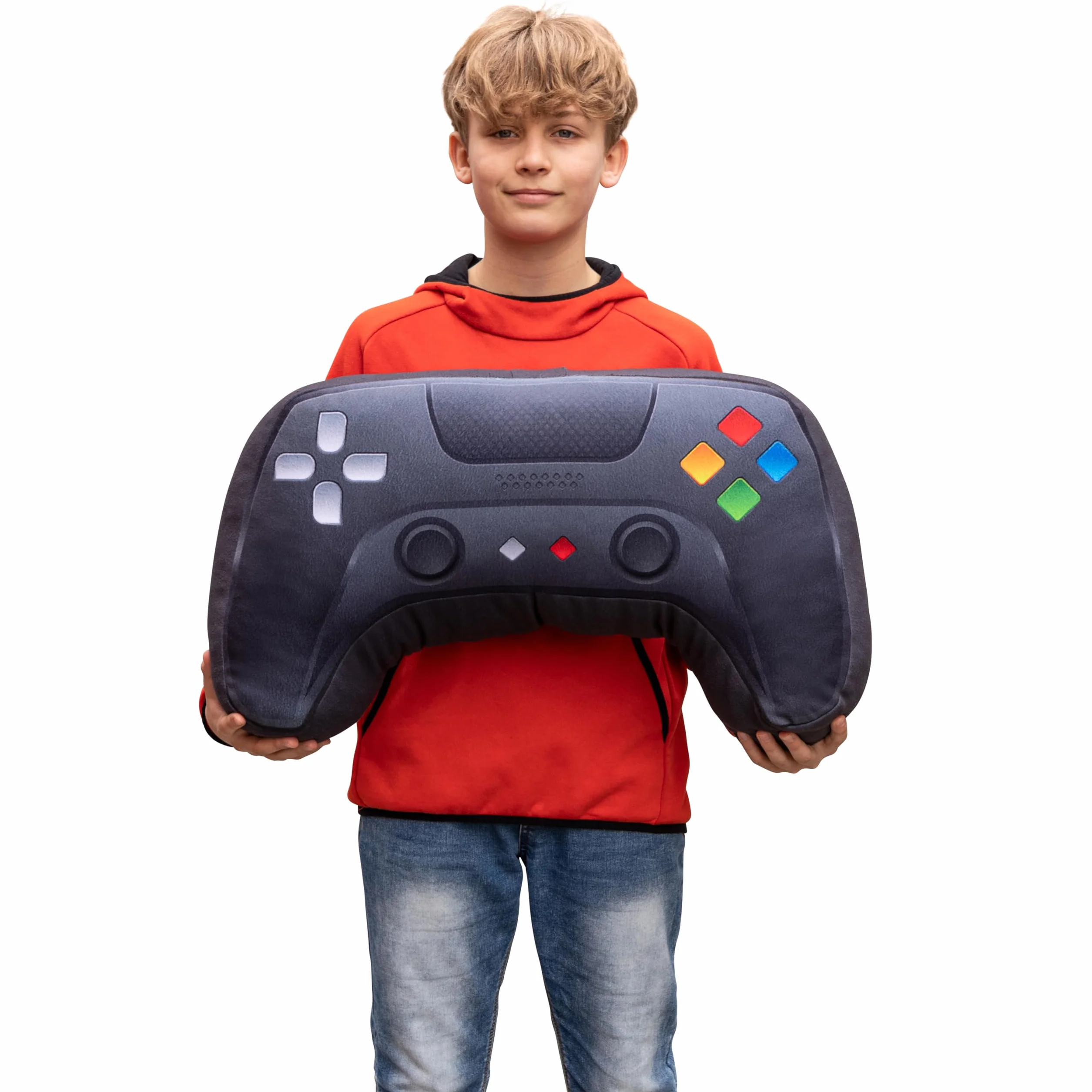 Froster Cuscino Controller Gigante, Cuscino Videogame 64x35 cm, Joystick, Regalo per Gamer, Ragazzo, Adolescente, Gaming Gadget Nerd, Videogiocatore, Play Videogiochi, Game