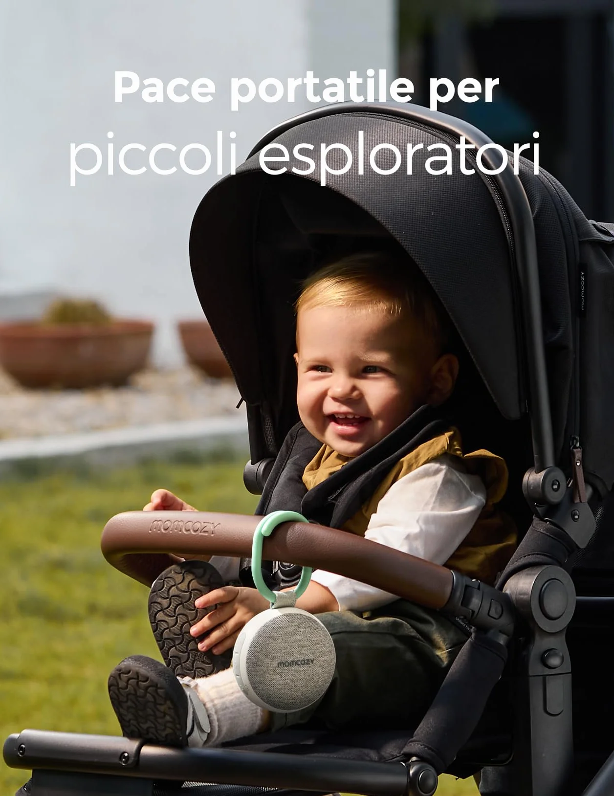 Momcozy WN06 Macchina Rumori Bianchi Neonato Portatile con Luce Notturna, 20 Suoni Rilassanti, Altoparlante Bluetooth, Timer