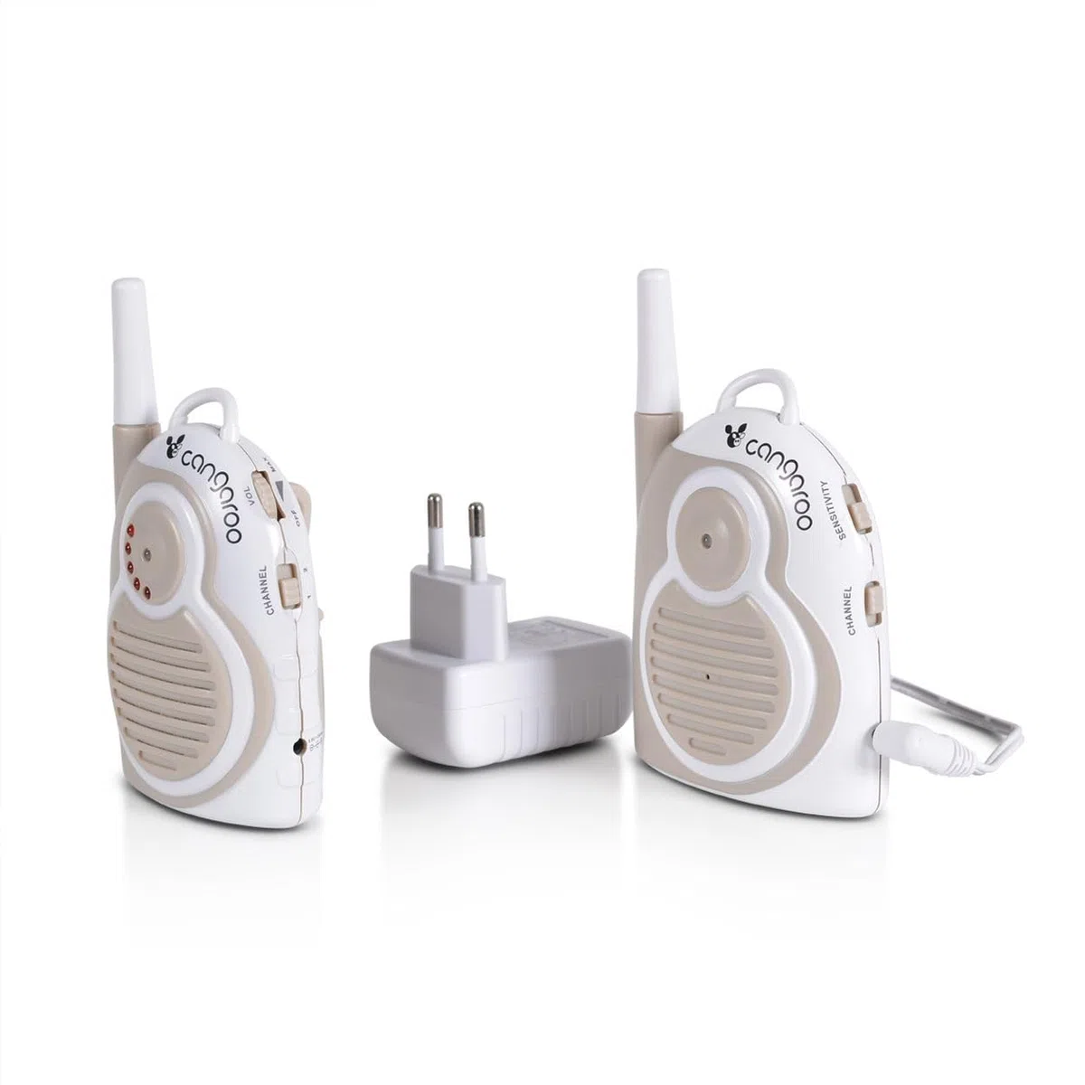 Canguro baby monitor Mommy's Sense fino a 1,3 km 2 canali indicatore di batteria, colorazione:beige