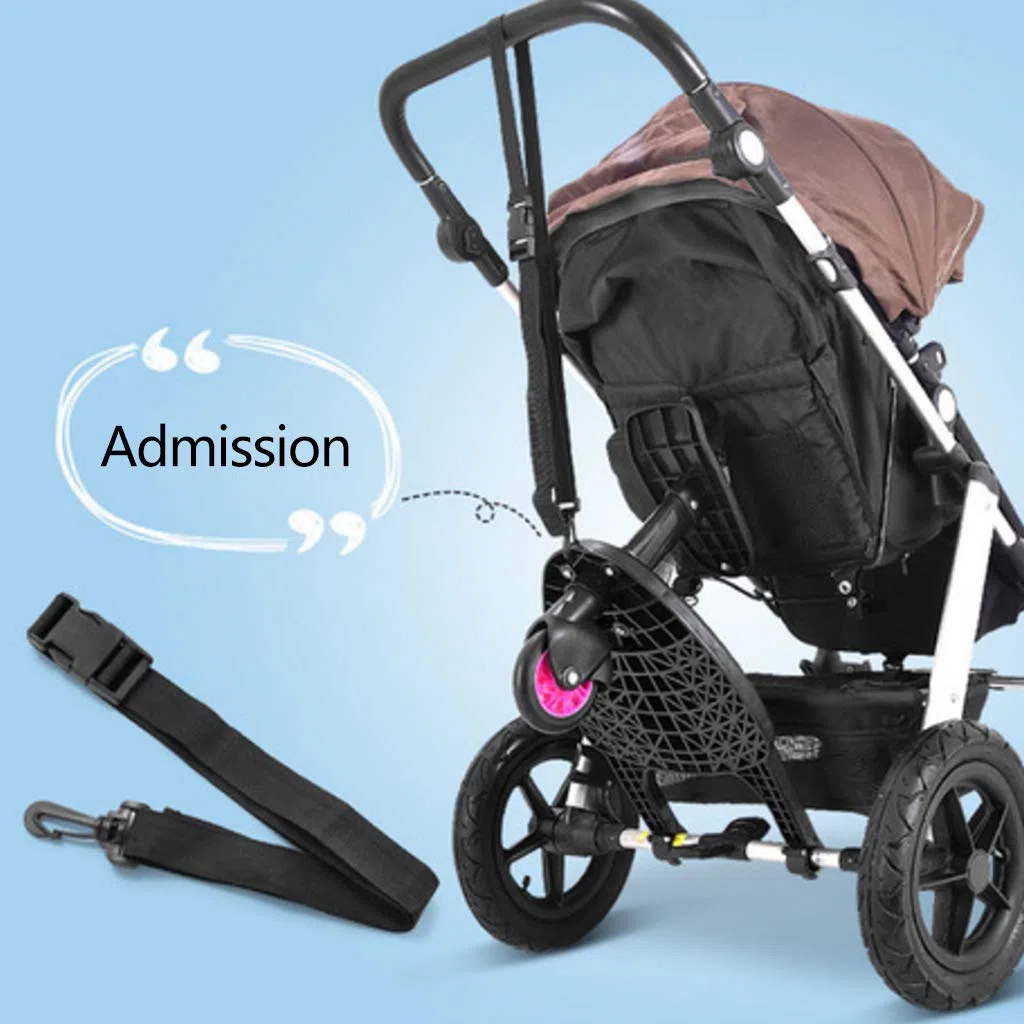 Piattaforma Passeggino con Sedile Monopattino Carrello Rimovibile e Assemblabile (Rosa)