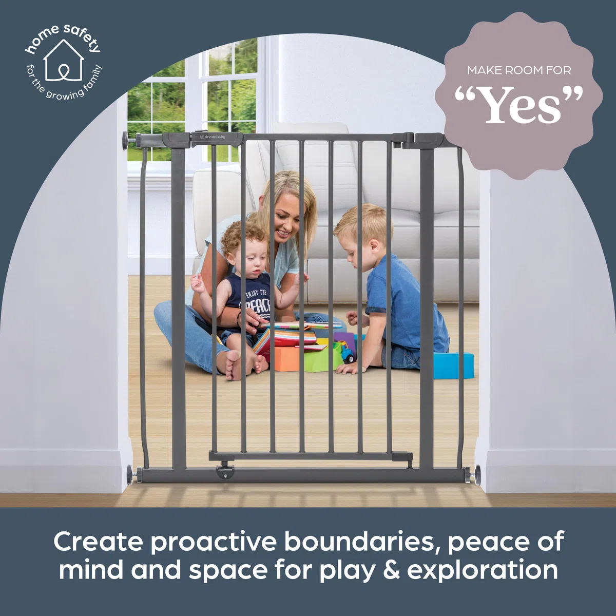 Dreambaby Ava - Cancelletto di sicurezza, colore: Carbone