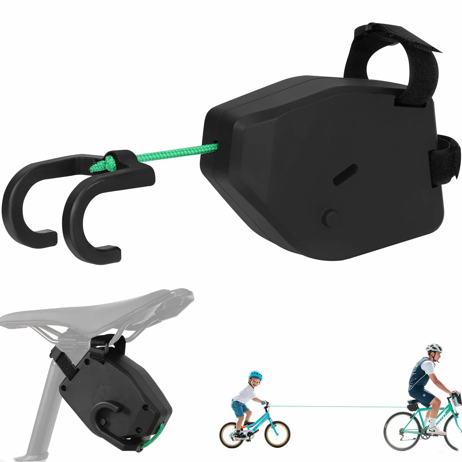 GuKKK Corda da Traino Bici 2.5M Retrattile per Bicicletta MTB Genitore Bambino