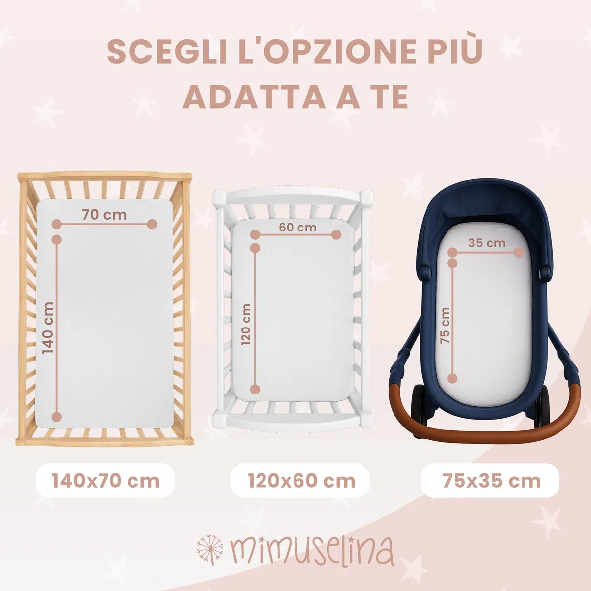 Mimuselina Lenzuola Lettino Neonato 60x120 - Set da 2 Lenzuola Copripiumino Miniculla - 100% Cotone - Mussola Morbida e Traspirante - Made in Spain - [Bianco + Bianco]