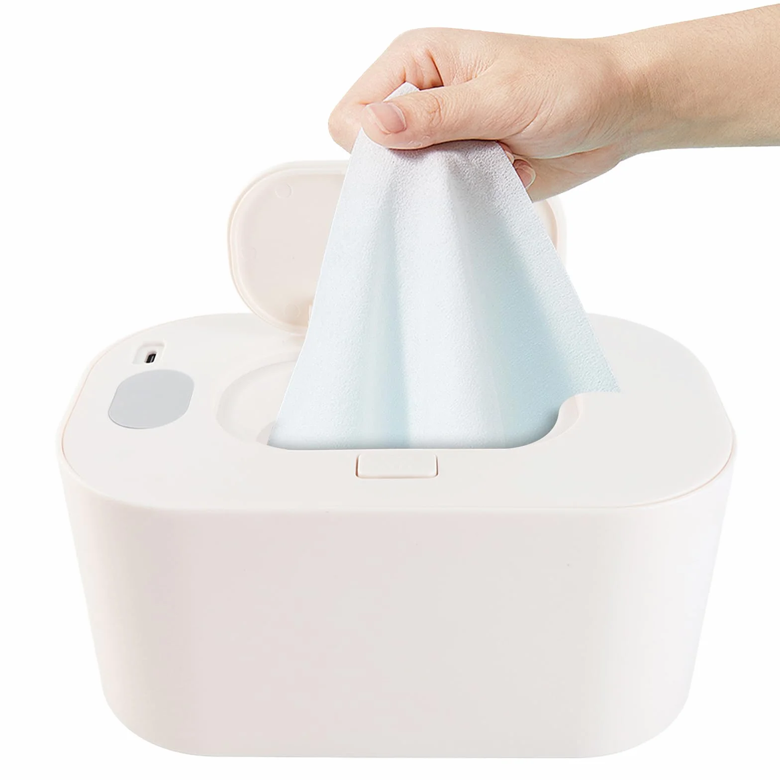 Scaldasalviette per Neonati, Dispenser USB Portatile, Cambio Pannolino Comodo Bianco