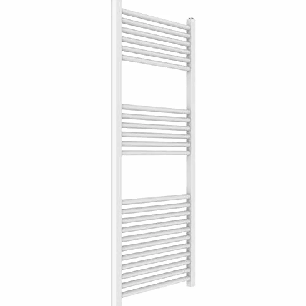 ERCOS Scaldasalviette Termoarredo Bagno 500x1200 mm Radiatore Bianco Opaco 1/2" Attacchi Kit Montaggio
