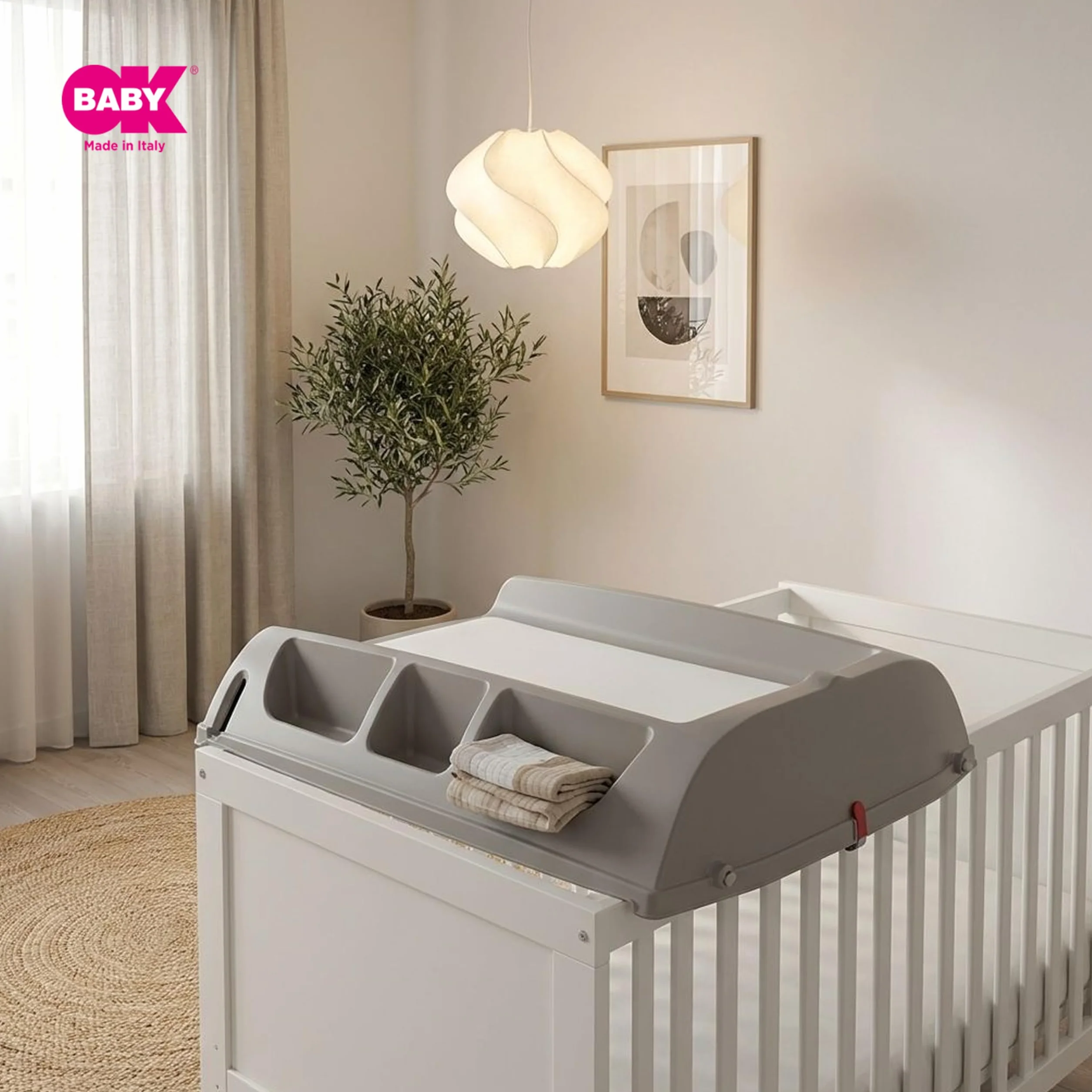 OKBABY Flat Fasciatoio per Tavolo Lettino Vasca da Bagno Bambini Max 11 Kg 12 Mesi