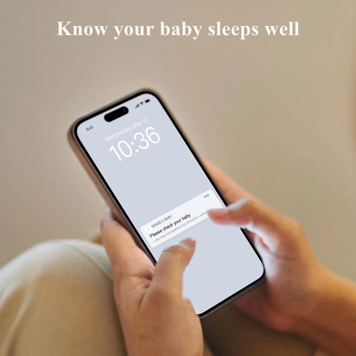 Sense-U Baby Smart Sock Shoe Baby Monitor, monitora i modelli di sonno, frequenza cardiaca, movimento per la pace della mente, monitor del piede infantile per un sonno migliore, 0-12 mesi