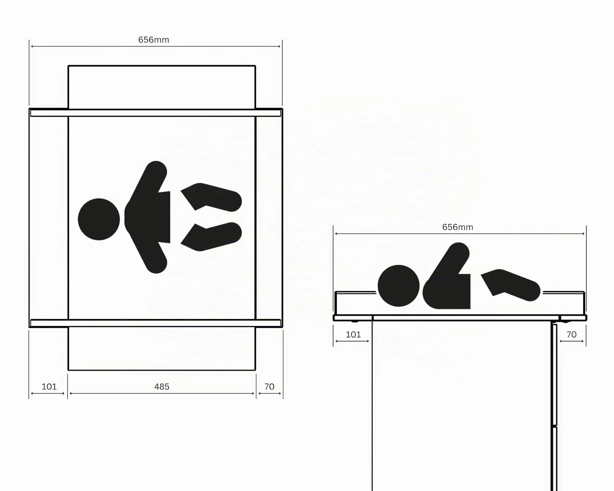 Webaby - Cassettiera fasciatoio 3 cassetti legno - Bianco -79 x 65,5 x 92 cm