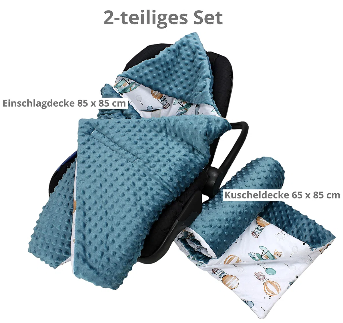 TupTam Copertina per Neonati 85 x 85 cm Coperta per Seggiolino Ovetto Neonato Auto Buggy Passeggino