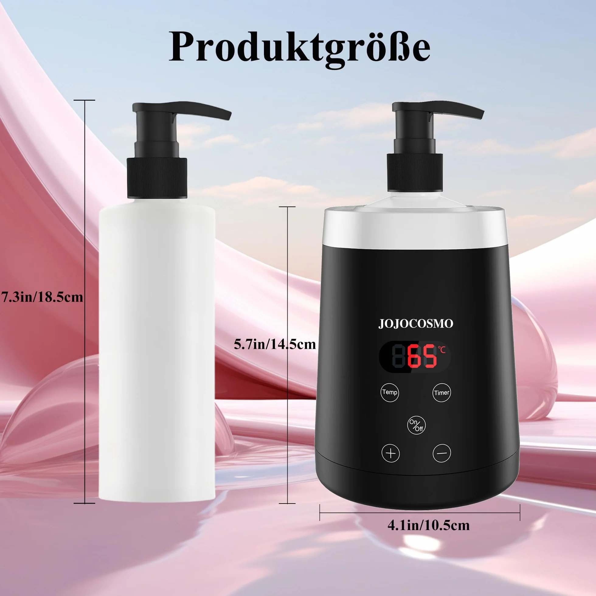 Scaldasalviette per Olio da Massaggio con Due Dispenser, 86℉-149℉, per Salone di Bellezza, Casa, Spa, Nero