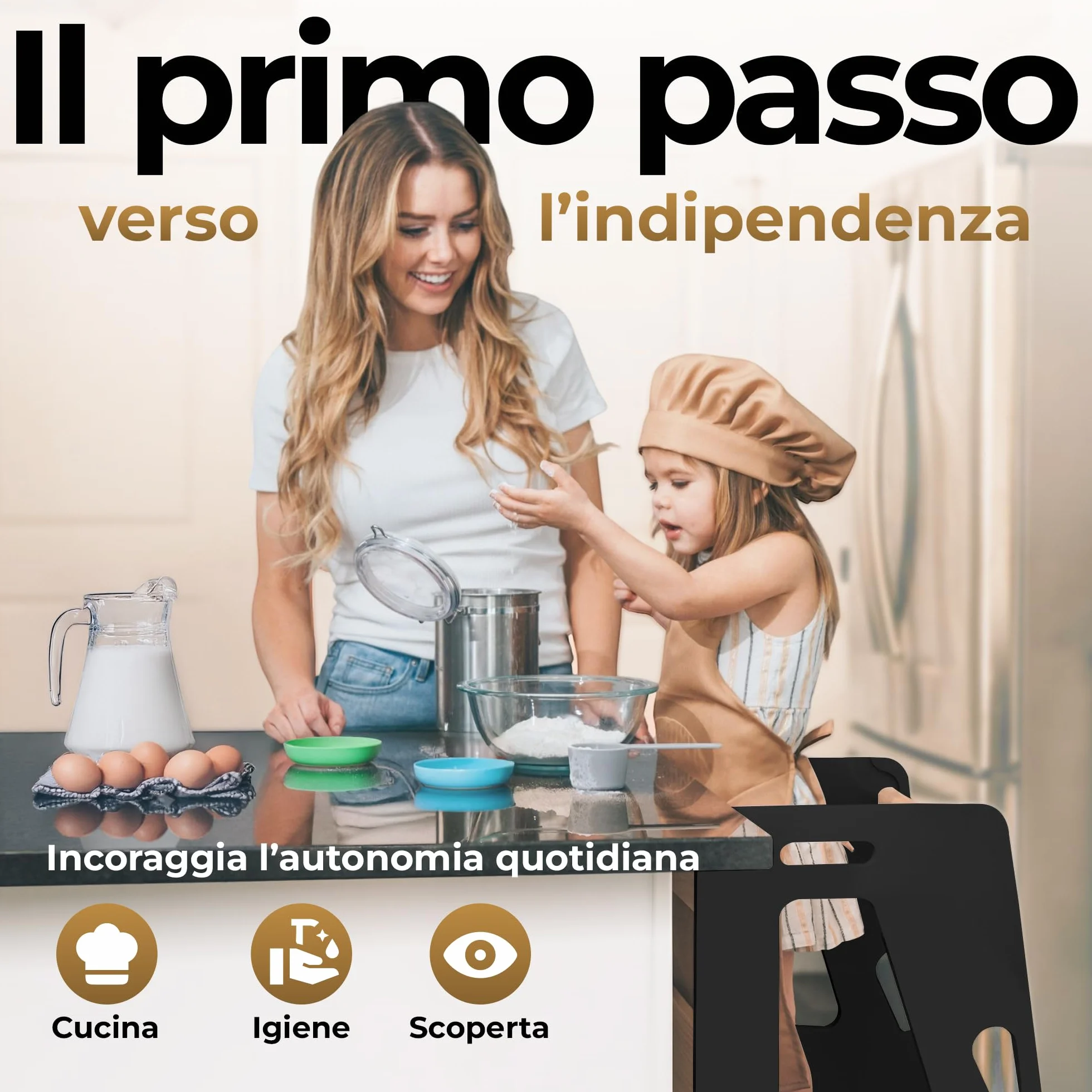 BEY & CO® Wieża Obserwacyjna dla Dzieci - Regulowana 3 poziomy, Antypoślizgowa