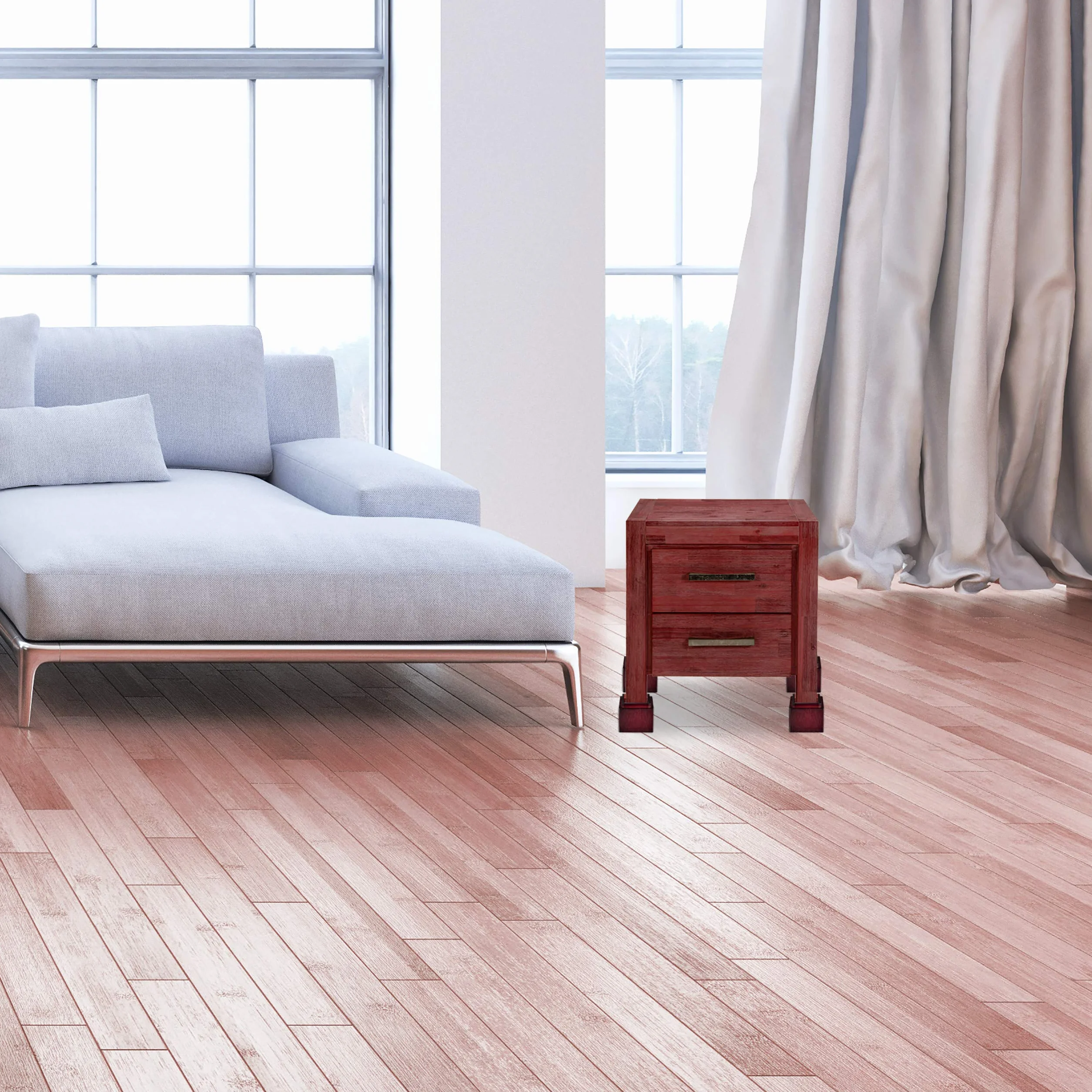 Relaxdays Set 4 Rialzi per Mobili, Aumento Altezza 8,5 cm per Tavoli Sedie, Legno Naturale
