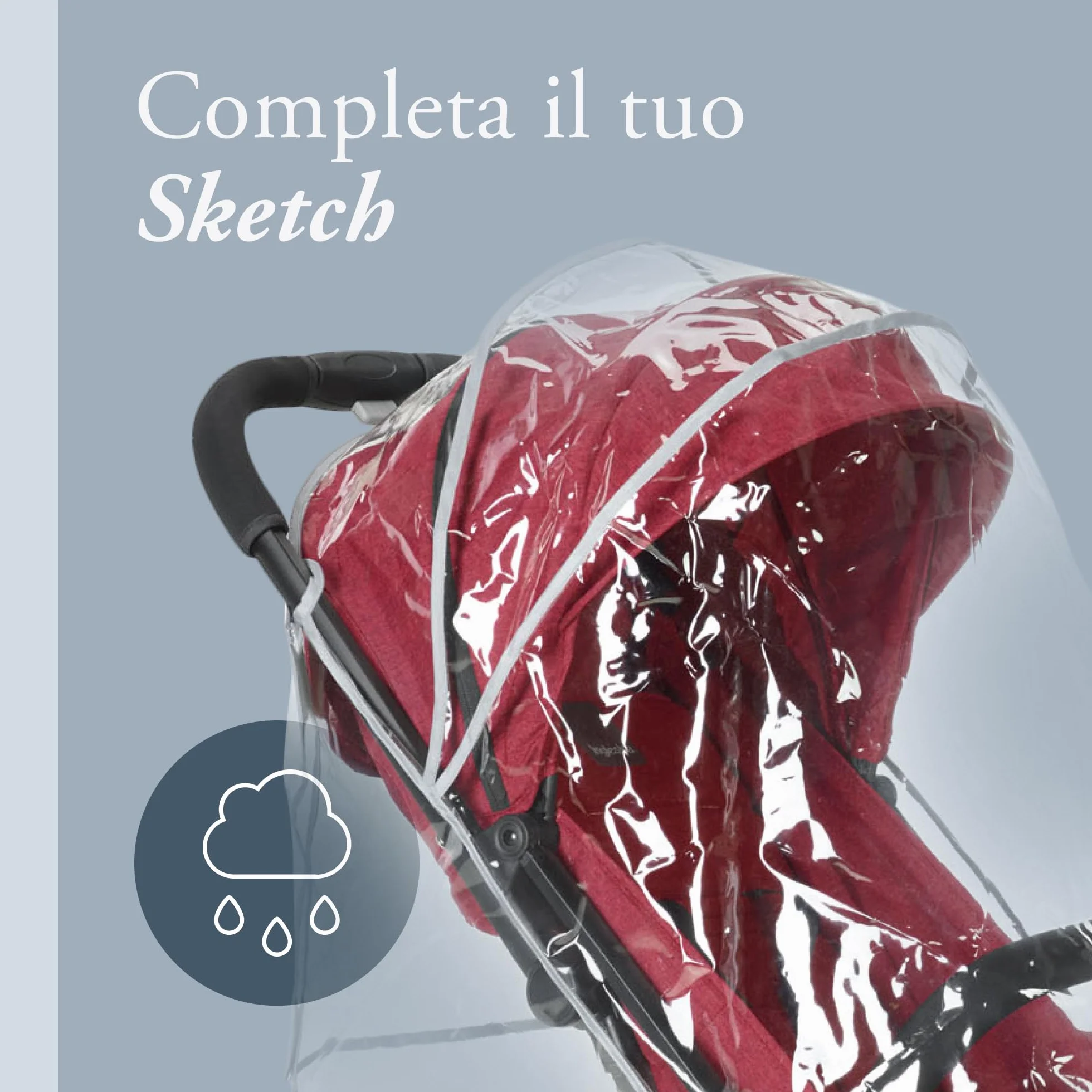 Inglesina Sketch Passeggino Leggero Compatto Rosso 17kg Chiusura una Mano UPF 50+