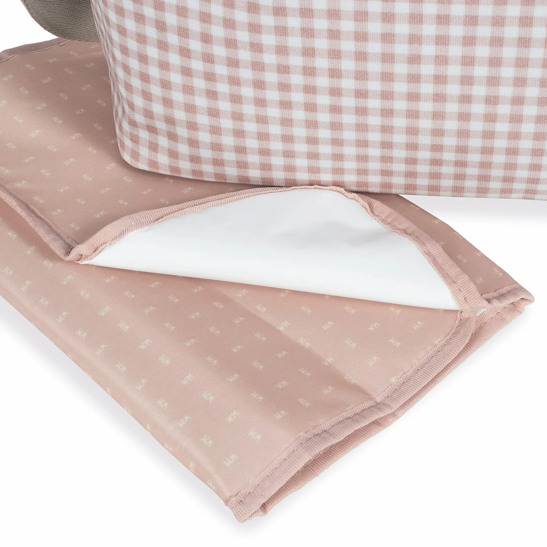 Borsa fasciatoio Walking Mum I Love Vichy rosa 42 x 36 x 13 cm